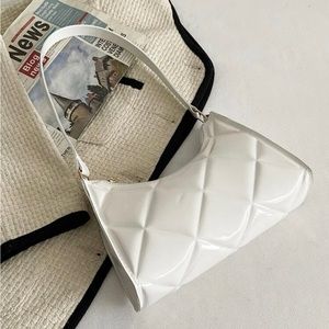 Artificial leather baguette bag